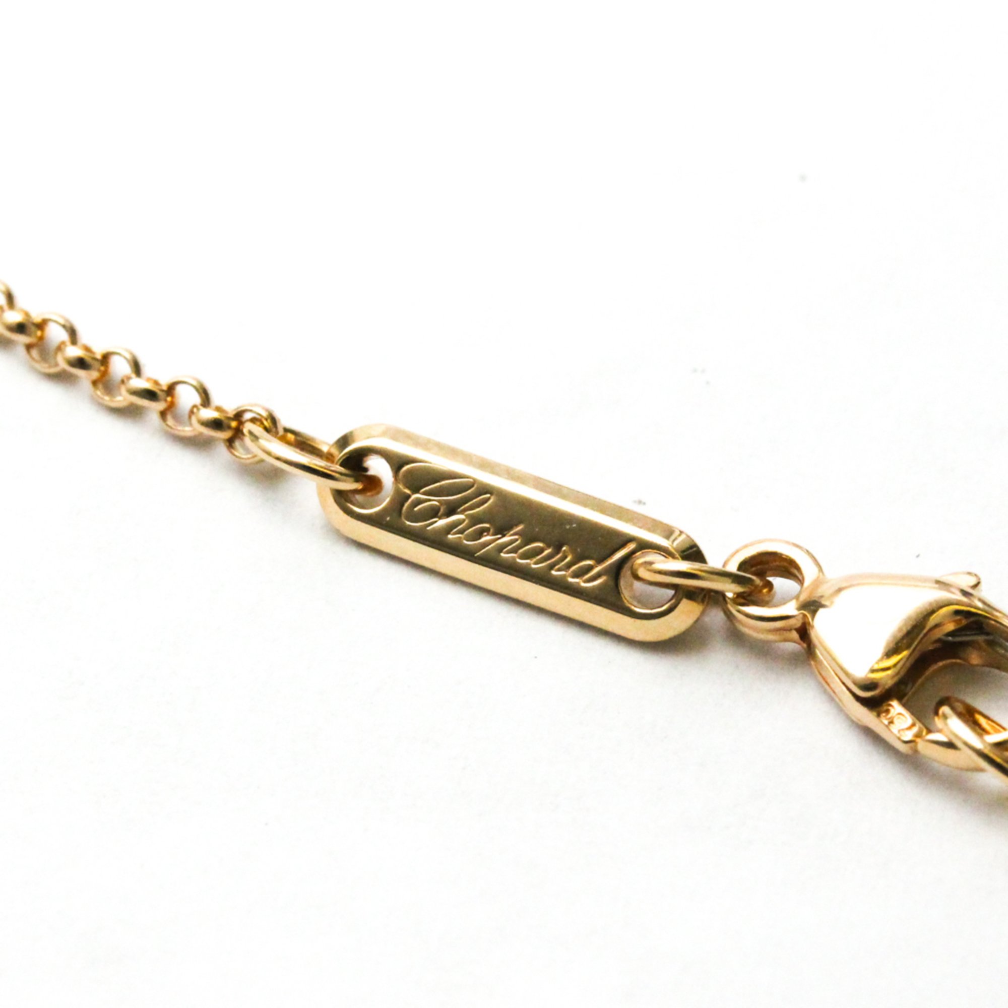 Pre-Owned Chopard Happy Diamonds Necklace 797789/5001 Pink Gold (18K) Diamond Men,Women Fashion Pendant Necklace Carat/0.32 (Pink Gold) (Good)
