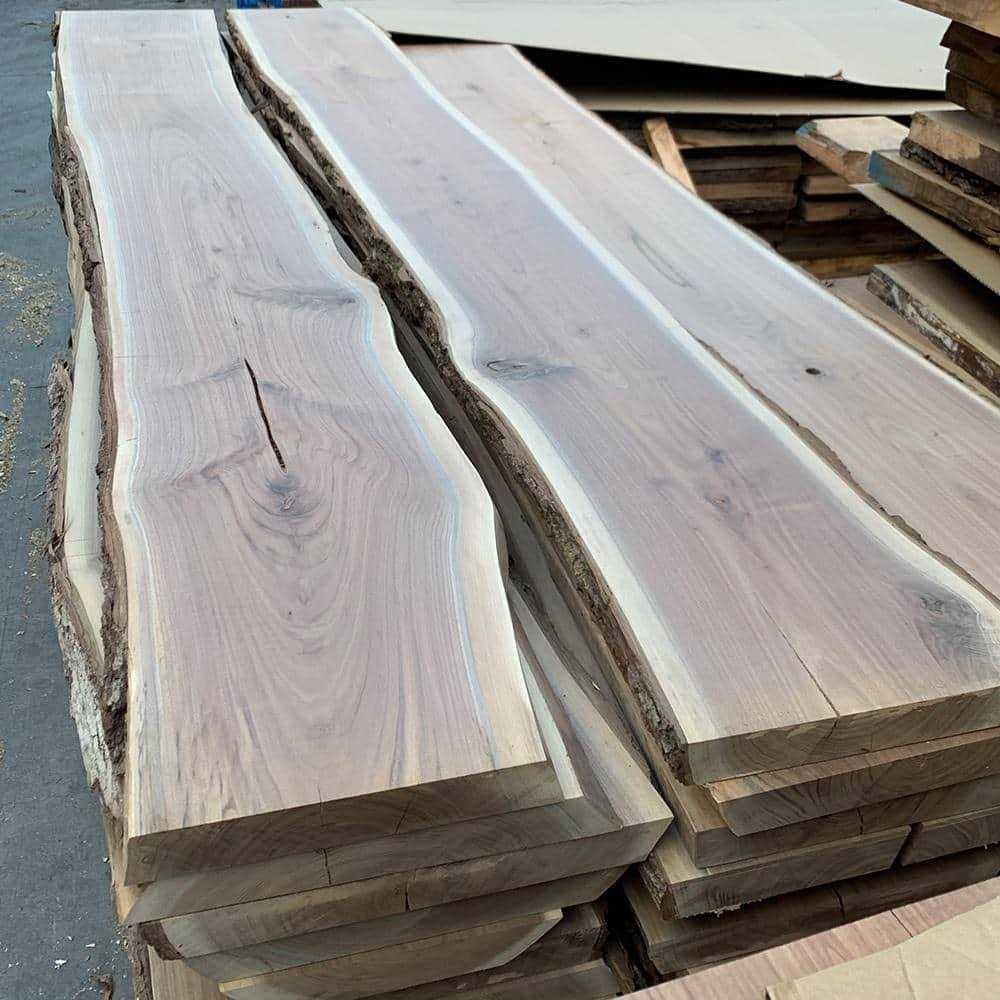 Swaner Hardwood 2 in. x 12 in 8 ft. Walnut Live Edge Sawn Board - Shop Hardware Tools Online Store