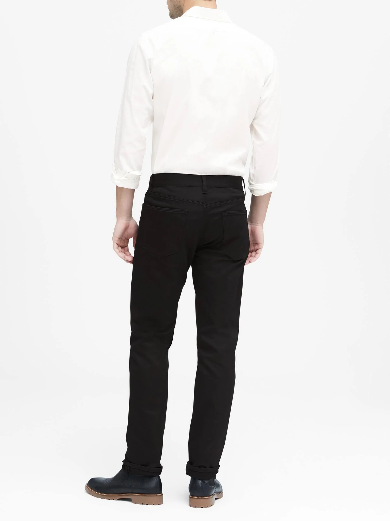 Banana Republic Men&s Slim Traveler Pant Stay Black Size 35W 32L