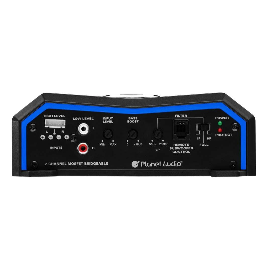 Planet Audio Pulse Series PL3000.2 Class AB 2-Channel Car Amplifier - 3000W