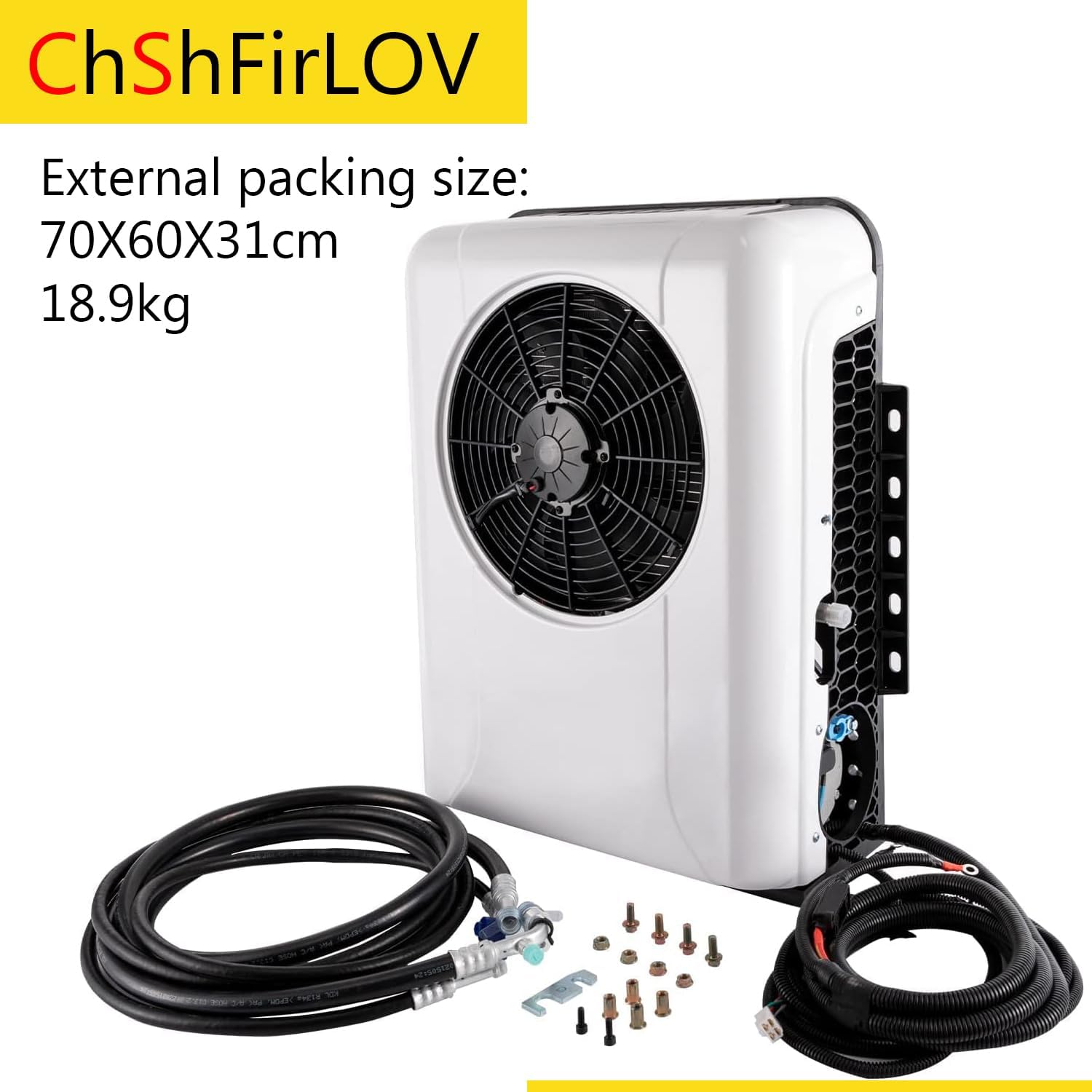 Low Noise Split 12V DC 800W Truck Parking Air Conditioner For Cab Truck Bus RV Caravan Semi-Truck Trailer Camper Pickup Motorhome Fast Cooling High Efficiency more energy-saving 10000 BTU