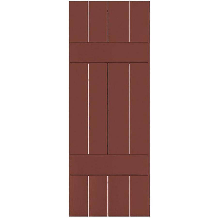Ekena Millwork RWB15X060RWW Exterior Four Board Real Wood Western Red Cedar Board-n-Batten Shutters (Per Pair), 15x22 x 60