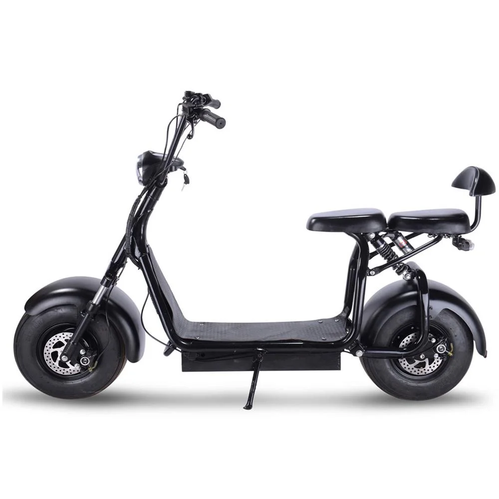 LISUEYNE 1000W Electric Scooter, 60V 18ah Electric Scooter with Seat,Up to 25Mph, 23 Miles Range,Hydarulic Front & Rear Brake, LED Headlights, Adjustable Handlebar, Black