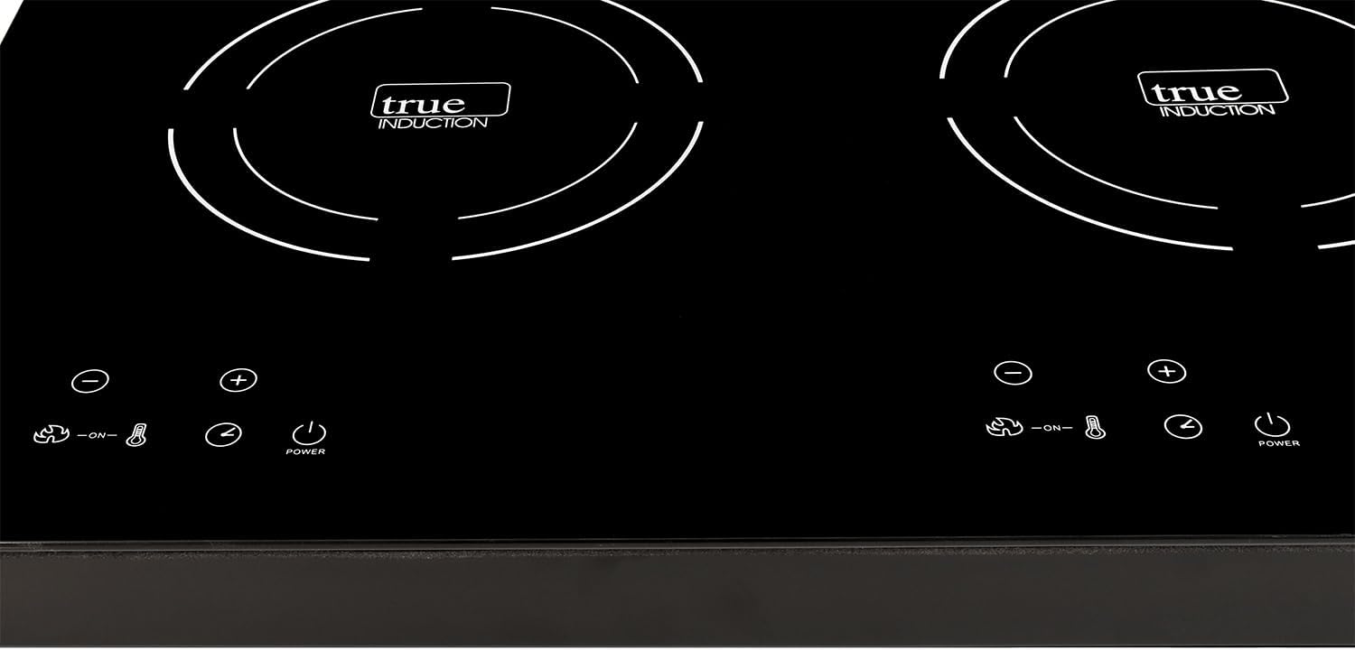 TI-2B Built-in Double Burner Induction Glass Cook-Top 120V Black
