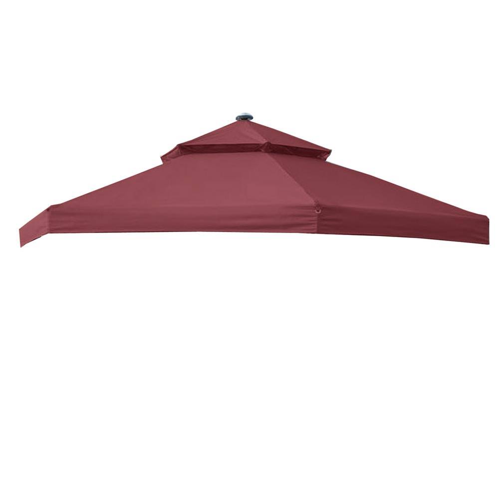 Garden Winds Replacement Canopy Top Cover for The Hexagon Solar Gazebo - Nutmeg