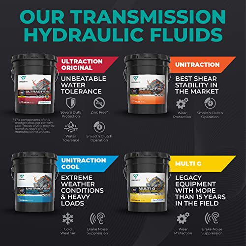 VISCOSITY UNITRACTION Transmission Hydraulic Fluid SS - Compatible With John Deere, AGCO, Massey Ferguson, Mahindra, Ventrac, Power Trac, Tilmor, Claas, Ford and other Tractors - 1 Gallon - 77400JX2US