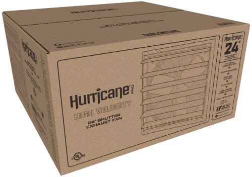 Hurricane Pro Shutter Exhaust Fan 24 in