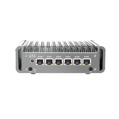 Micro Firewall Appliance, Mini PC, OPNsense, VPN, Router PC, AES-NI, 6 x Intel 2.5GbE I226-V LAN, Console, HDMI, GPIO, SIM Slot