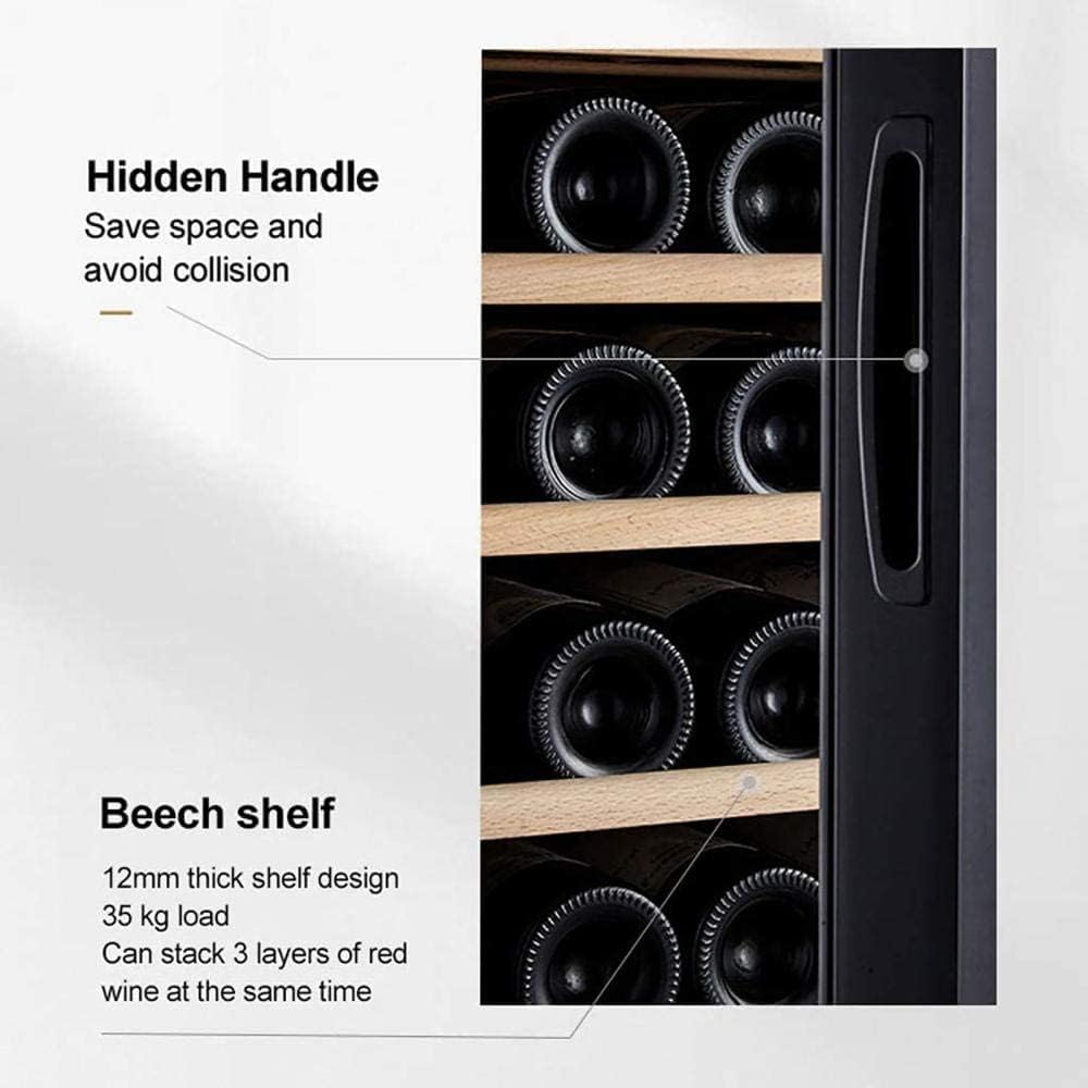 Wine Cooler 18 Bottle Counter Top Wine Cellar Fridge Small Freestanding Constant Humidity Wine Refrigerator Digital Temperature Display Glass Door Bla