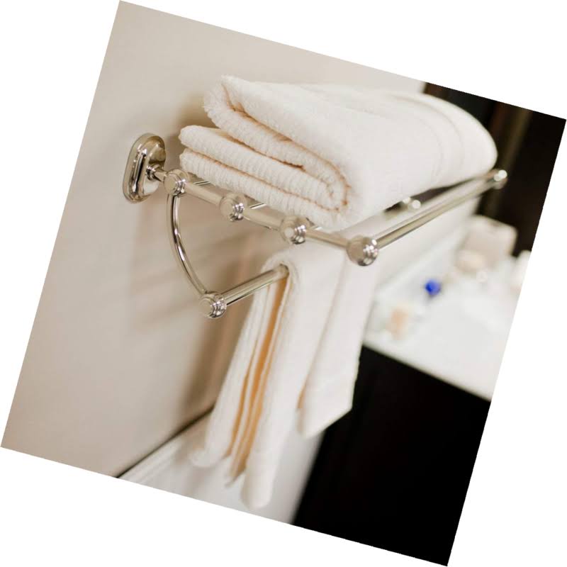 Water Creation BA-0001-05 Polished Nickel Multi Purpose Bath Train Rack for Classic Bathroom