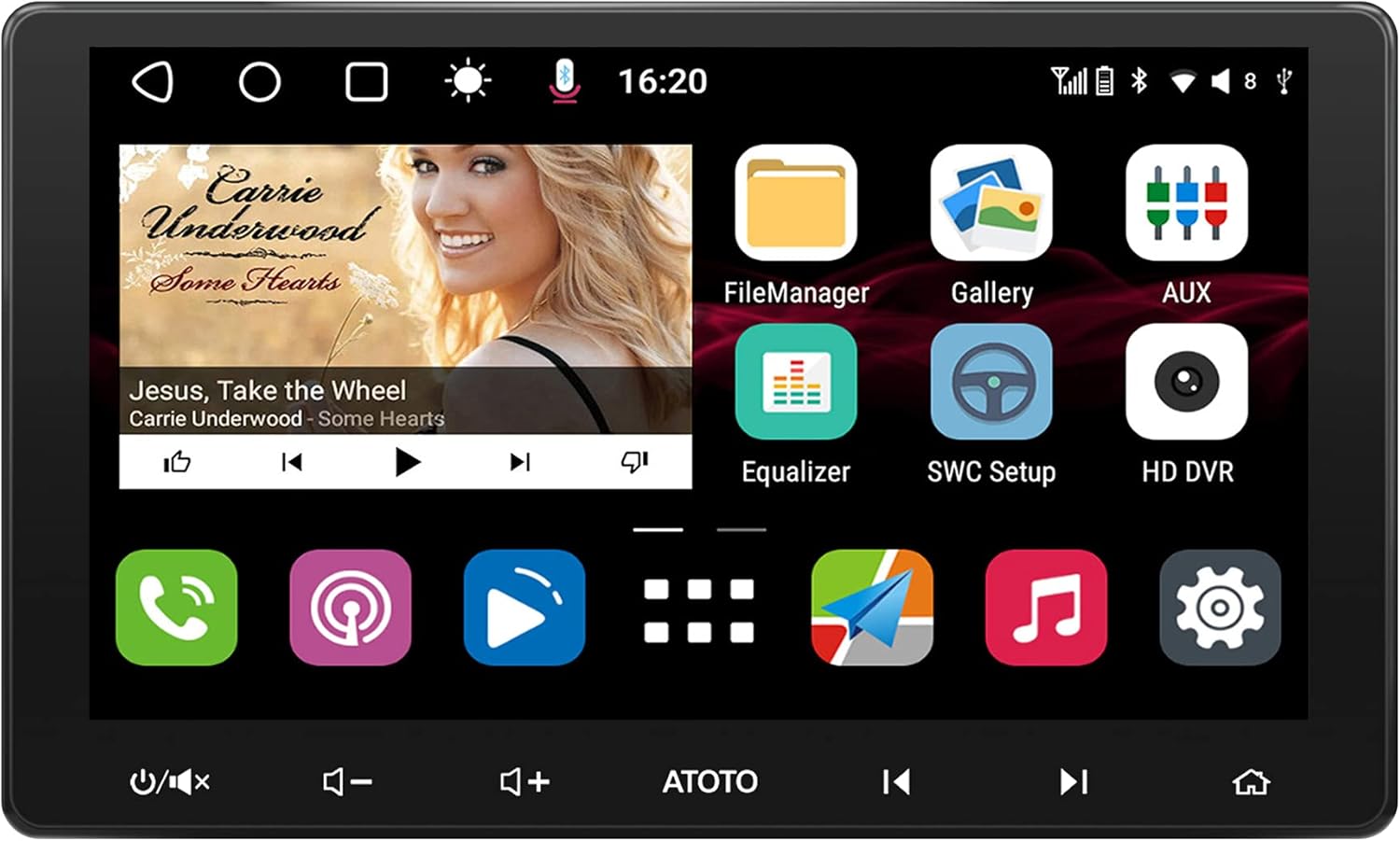 ATOTO S8 Ultra Double Din Car Stereo, 7 Inch Android in-Dash Navigation, Wireless CarPlay & Android Auto, Dual BT w/aptX HD, Gesture Operation, VSV&LRV, Built-in 4G Cellular Modem,4G+64G, S8G2A78UL-N