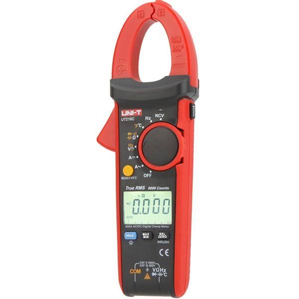 UNI-T UT216C 600A True RMS Digital Clamp Meter Multimeter Auto Range with Frequency Capacitance Temperature NCV Test Meg