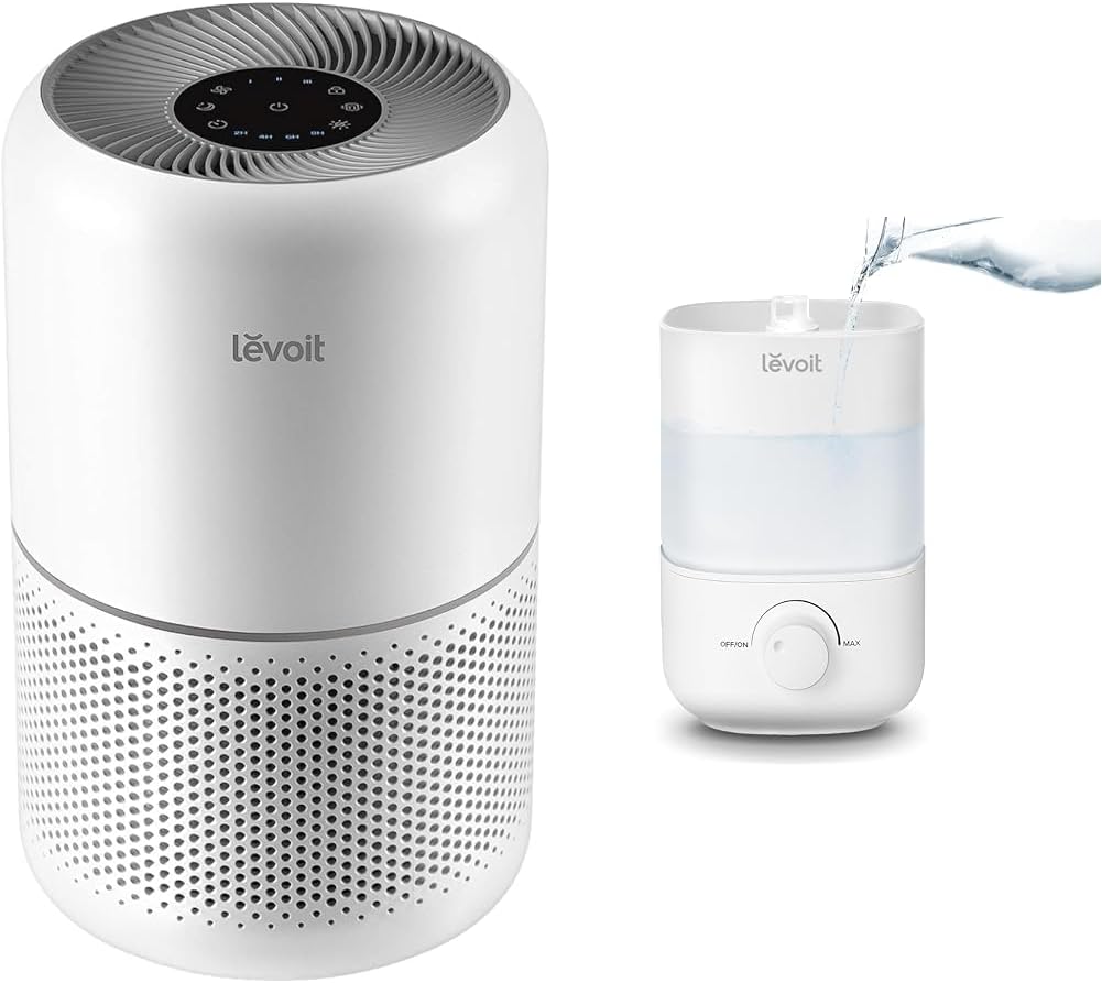 Levoit Air Purifier and Humidifier Bundle for Home, Bedroom, Nursery