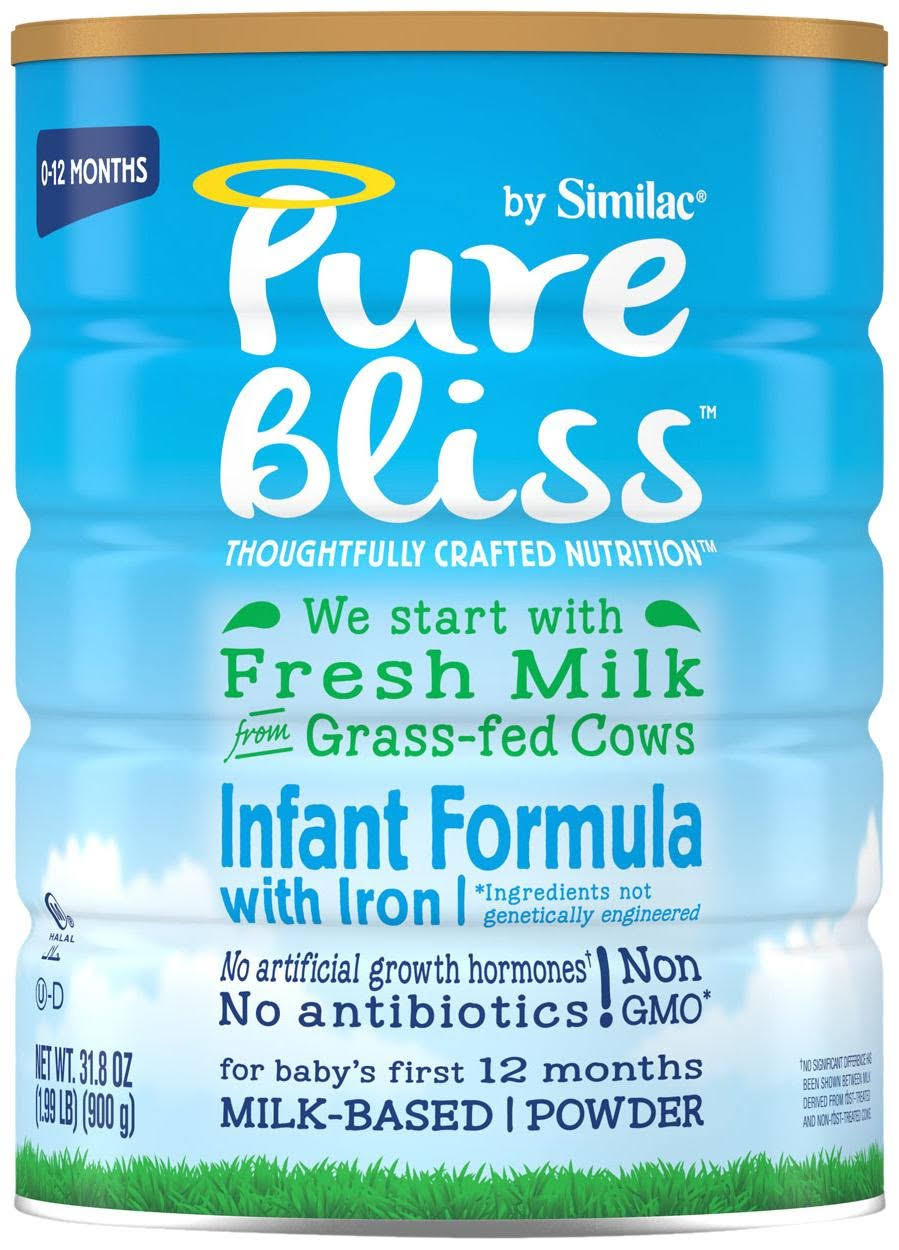 Pure Bliss by Similac Infant Formula with Iron, 31.8 oz. - Case of 4