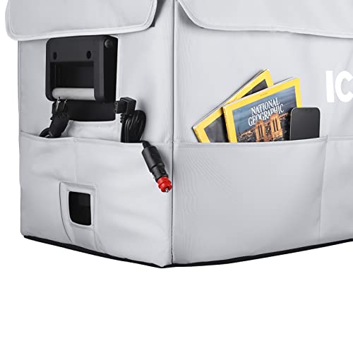 ICECO VL75 ProD 12V Refrigerator, Dual Zone Portable Freezer Fridge, Dual USB & DC 12/24V, AC 110-240V, 75L Car Fridge Powered by SECOP, 0℉ to 50℉