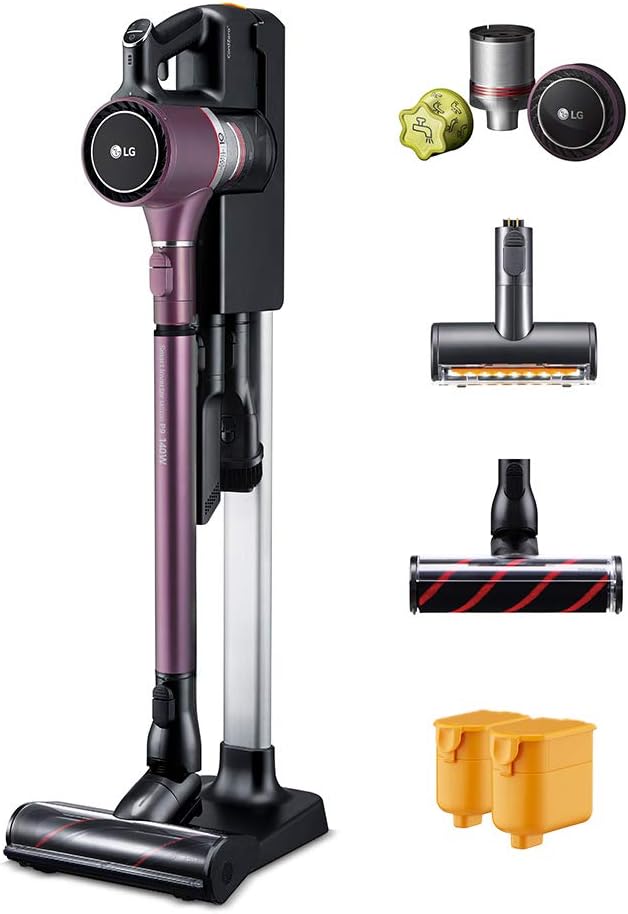 LG CordZero Cordless Stick Vacuum Cleaner, Hard Floor, Carpet, Car, Pet Hair, Powerful Suction, Extra Battery, Up to 80 Min, Lightweight, Handheld, A905RM