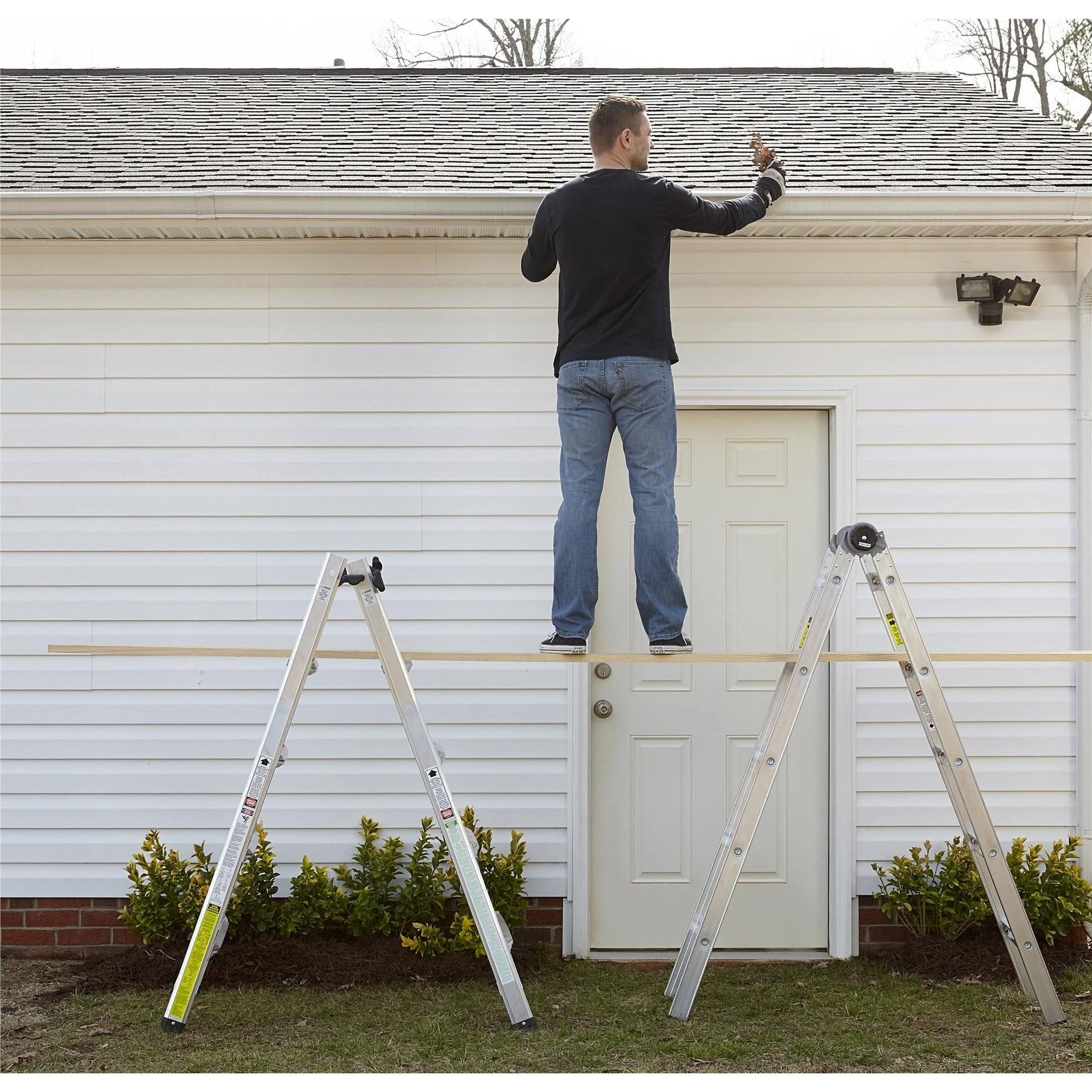 Cosco 22' Max Reach Aluminum Telescoping Multi-Position Ladder