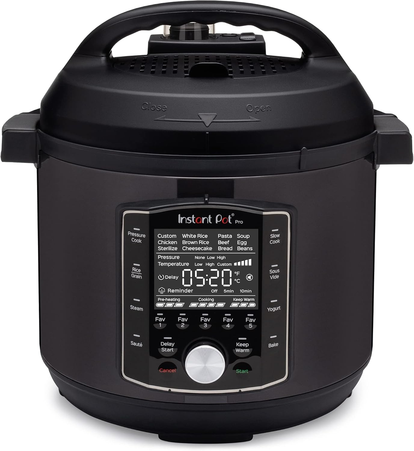 Instant Pot Pro 10-in-1 Pressure Cooker, Slow Cooker, Rice/Grain Cooker, Steamer, Saute, Sous Vide, Yogurt Maker, Sterilizer, and Warmer, 6 Quart & Ceramic Inner Cooking Pot - 6 Quart