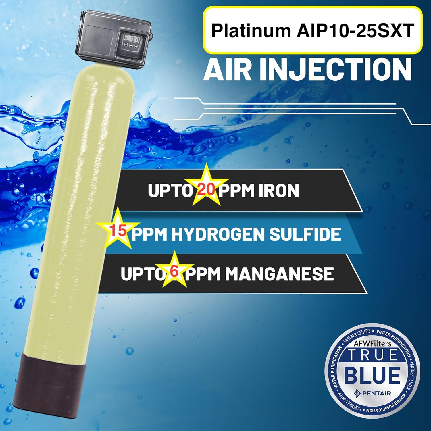 AFWFilters Platinum series air injection iron, sulfur removal filter system