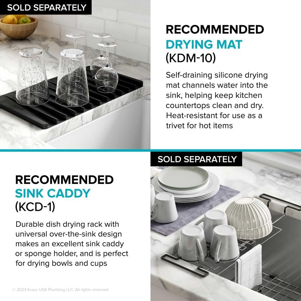 KRAUS Kore 28 Inch Undermount Workstation 16 Gauge Stainless Steel Single Bowl Stainless Steel Kitchen Sink with Accessories, KWU110-28