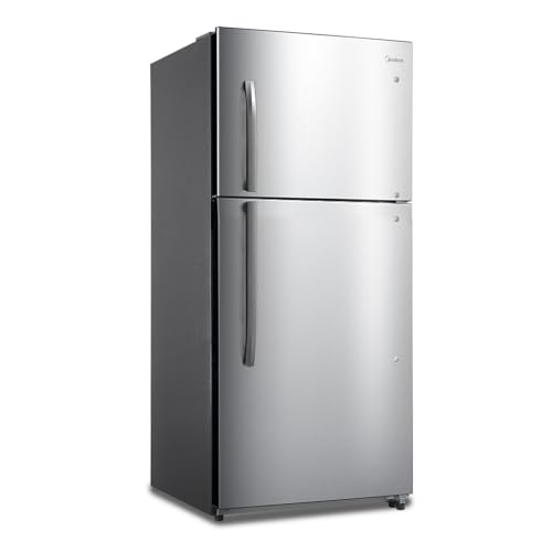 Midea Full Size Refrigerator Freezer,Adjustable Electrical Thermostat Control Refrigerator
