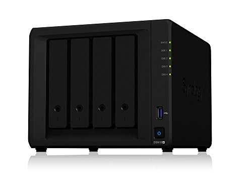 Synology Disk Station DS918+ 4-Bay Diskless NAS Server - SATA 6Gb/s, eSATA
