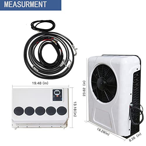 Treeligo DC 12V Universal Electric RV Truck Air Conditioner Camper A/C Unit 10000 BTU Fast Cooling for Motorhome Bus tractor automotive air conditioner