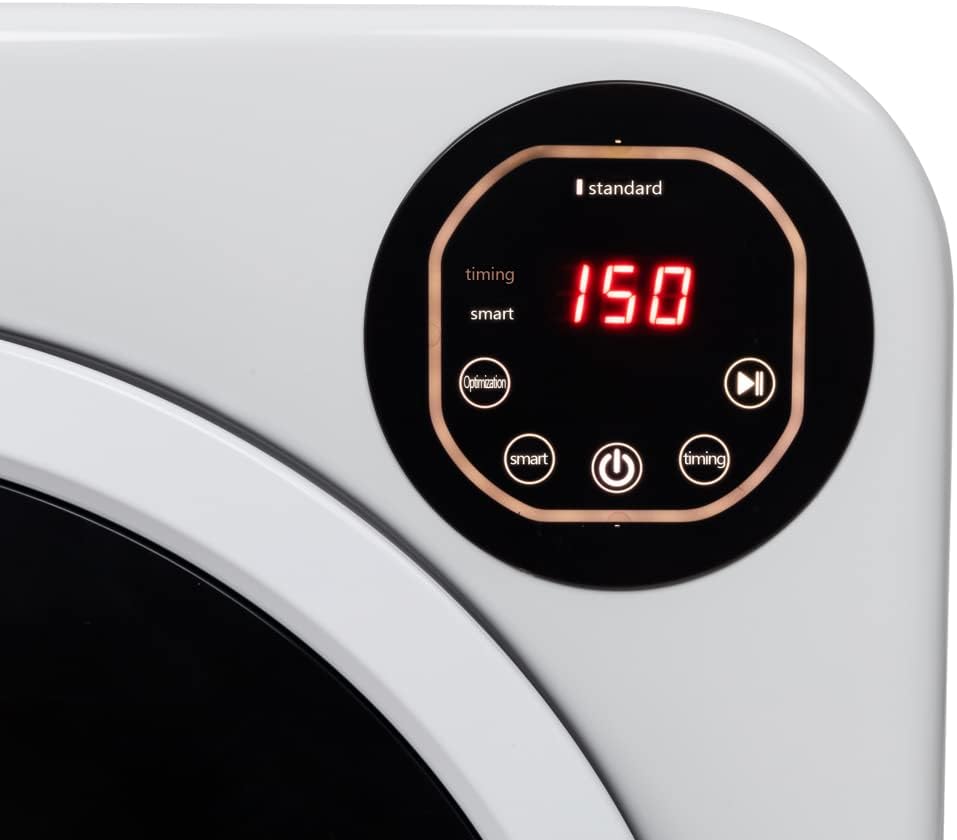 ROVSUN 13.2LBS Electric Compact Clothes Dryer, 3.22 Cu.Ft Portable Front Load Tumble Laundry Dryer w/Stainless Steel Tub, Easy Button Control, Ideal for Home, Apartment, Dorm, RVs, White