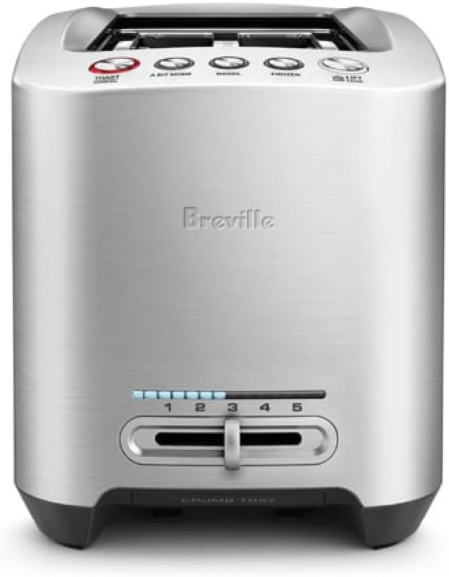Breville Die-Cast Smart Toaster 2 Slice BTA820XL, Brushed Stainless Steel