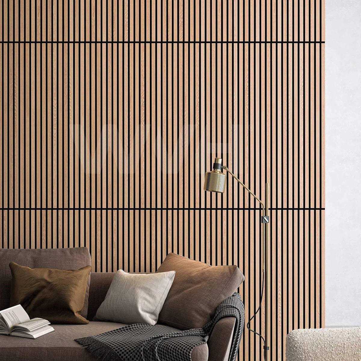 The Wood Veneer Hub Acoustic Wood Wall Slat Panels Oak - Shop Hardware Tools Online Store