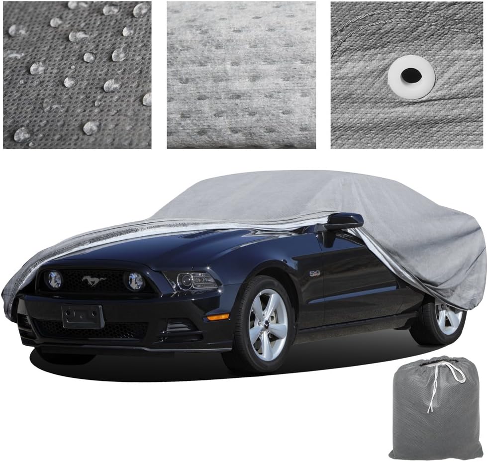 OxGord Signature Car Cover - Water Resistant 5 Layers - True Masterpiece - Ready-Fit / Semi Glove Fit - Fits up to 168 Inches Pack of 2