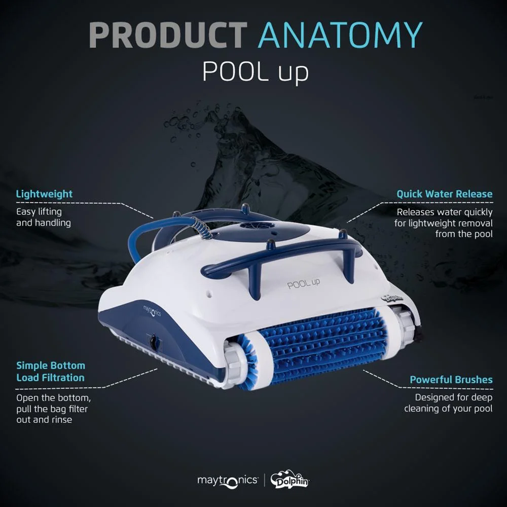 Dolphin Nautilus Pool up Plug and Play Robotic Pool Vacuum Cleaner for Above and Inground Pools up to 26 ft in Length 99996003-US