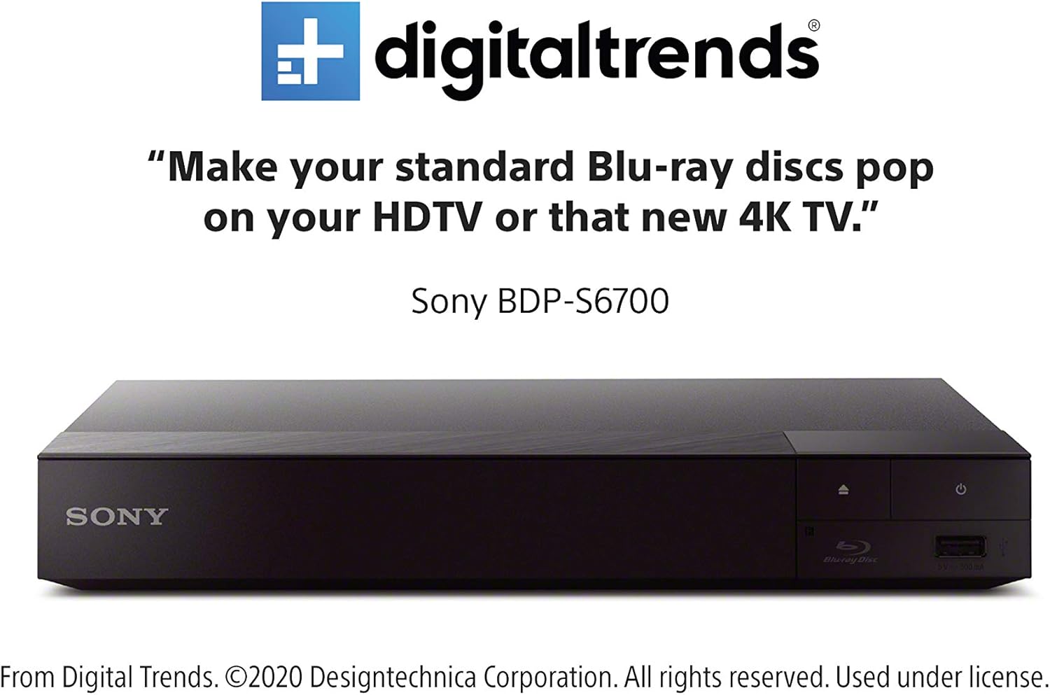 Sony 42 Inch 4K Ultra HD TV A90K Series: BRAVIA XR OLED Smart Google TV for The Playstation® 5 XR42A90K- 2022 Model BDP-S6700 4K Upscaling 3D Streaming Home Theater Blu-Ray Disc Player (Black)