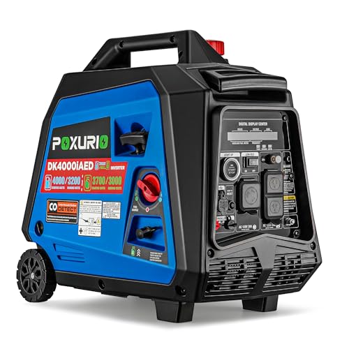 4000 Watt Inverter Generator, 120V Gas Powered Generator Super Quiet, RV Ready/EPA for RV, Camping and Home