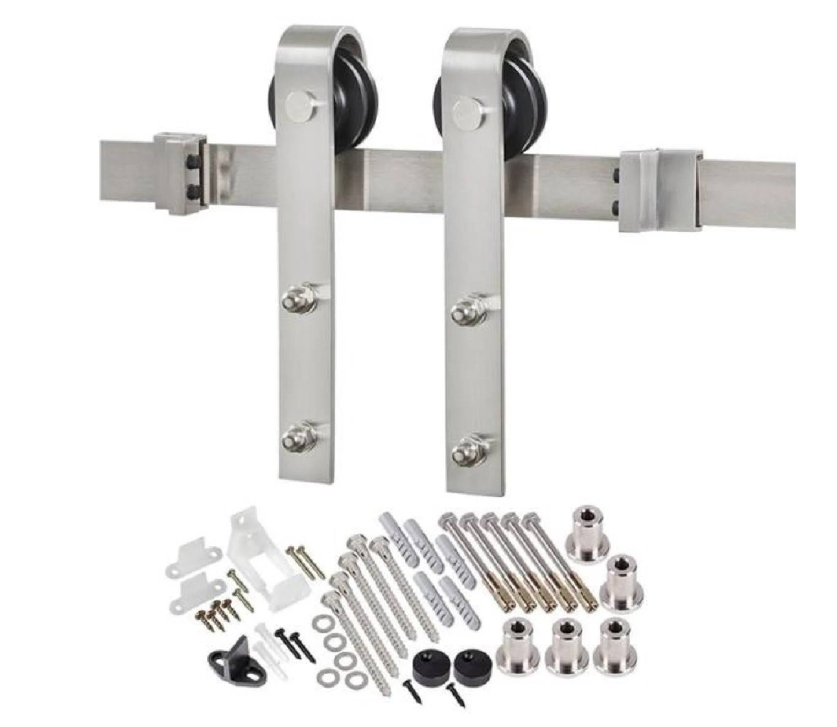 Renin 8115909 Door Barn Hardware Kit - Stainless Steel