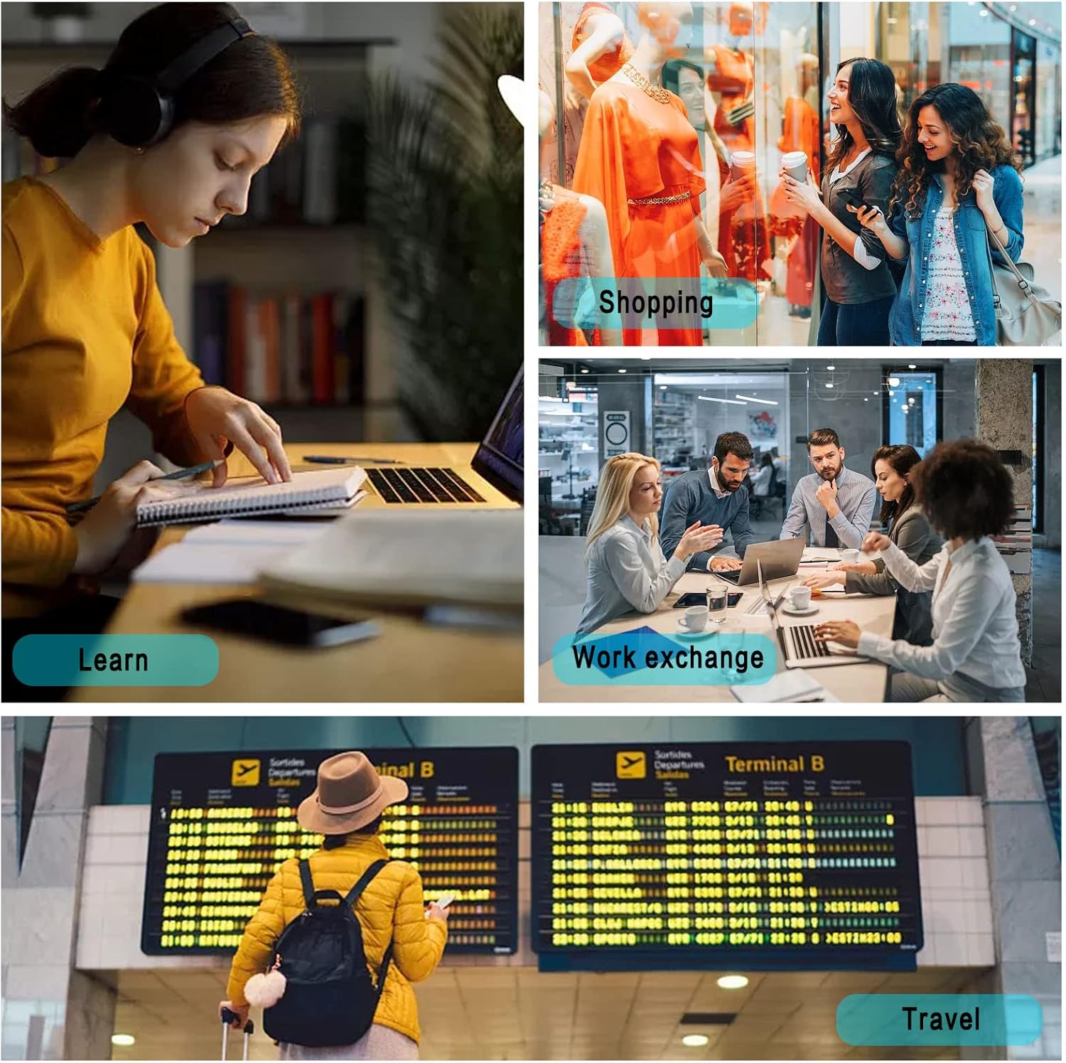 Language Translator Device 107 Languages Two Way Portable Instant Voice Translator, Support Photograph Handheld Accurate Translation, Smart Real-Time Translator 3.0 HD Touch Screen