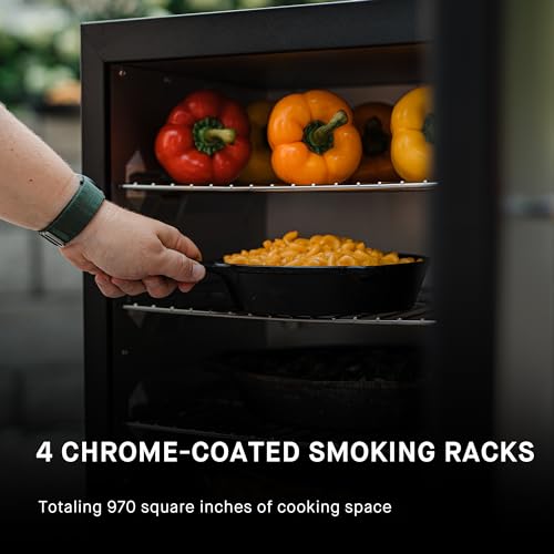 Masterbuilt MB20070122 40 inch Digital Electric Smoker with Window and Legs, Black
