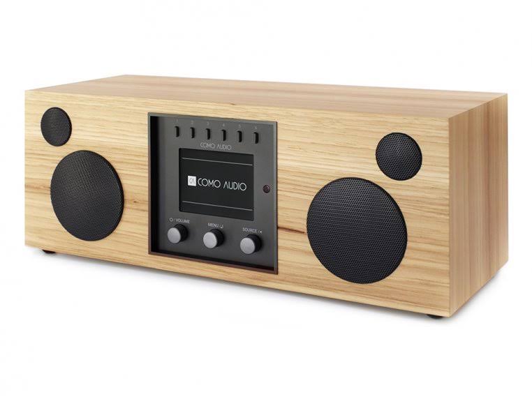 Como Audio Duetto Wireless Music System, Hickory/Black