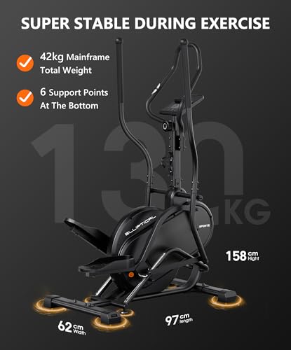 THERUN Elliptical Exercise Machine, 3-in-1 Cardio Climber Stepping Elliptical Machine for Home, Stair Stepper Elliptical Training Machines w/16 Levels Resistance, Pulse Sensor, LCD Monitor