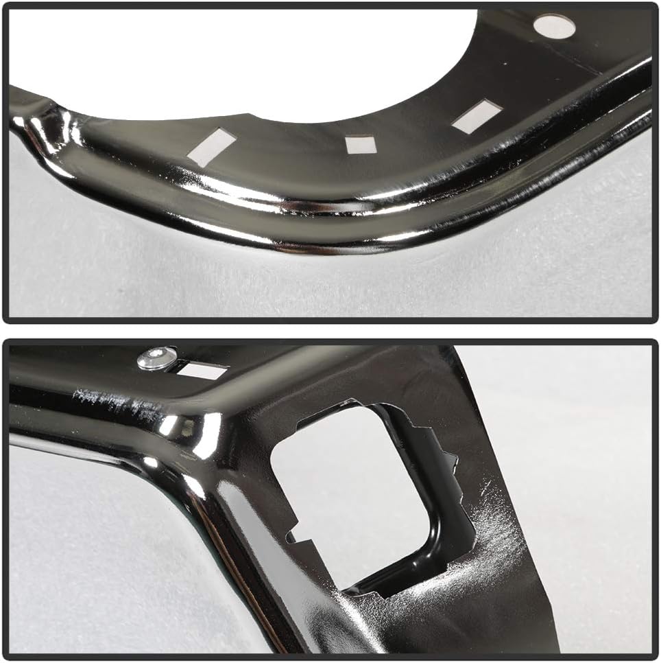 ACANII - For 2013-2018 Dodge Ram 2500 3500 w/o Sensor Holes Chrome Steel Rear Step Bumper Face Bar Assembly