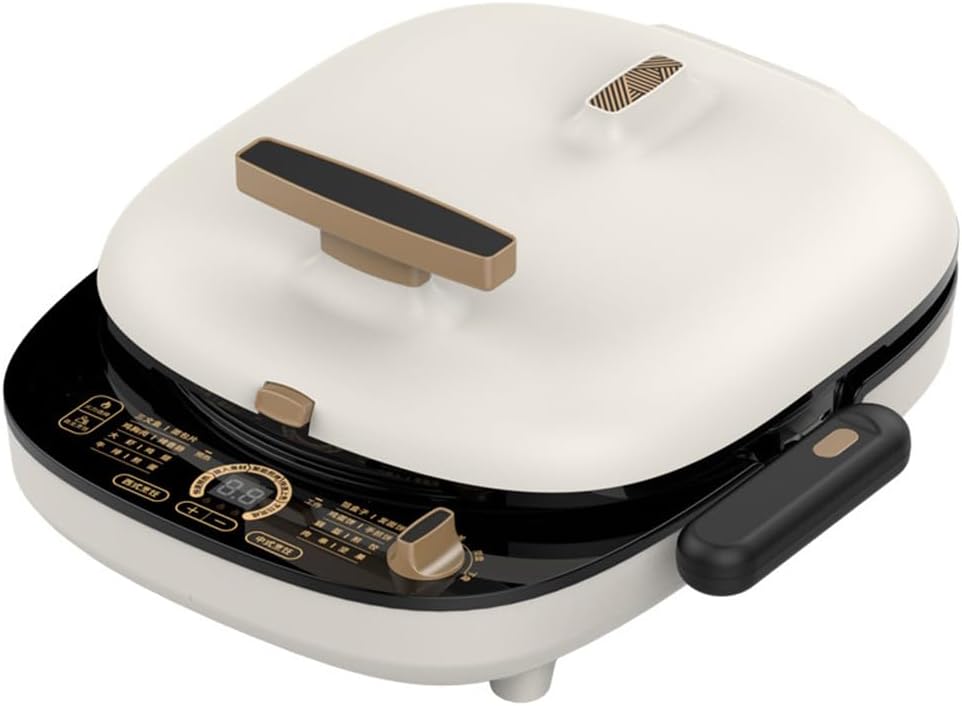 Multifunctional Double-Sided Griddle, 1600W Electric Pancake Maker, Double-sided Heating Griddle Make Crepe Burger Flatbread Omelette, Integrated Heating Tube, Double Plate Removable