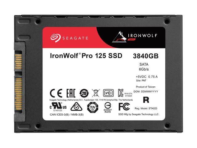 Seagate IronWolf Pro 125 3.84TB 2.5x22 SATA Internal Solid State Drive