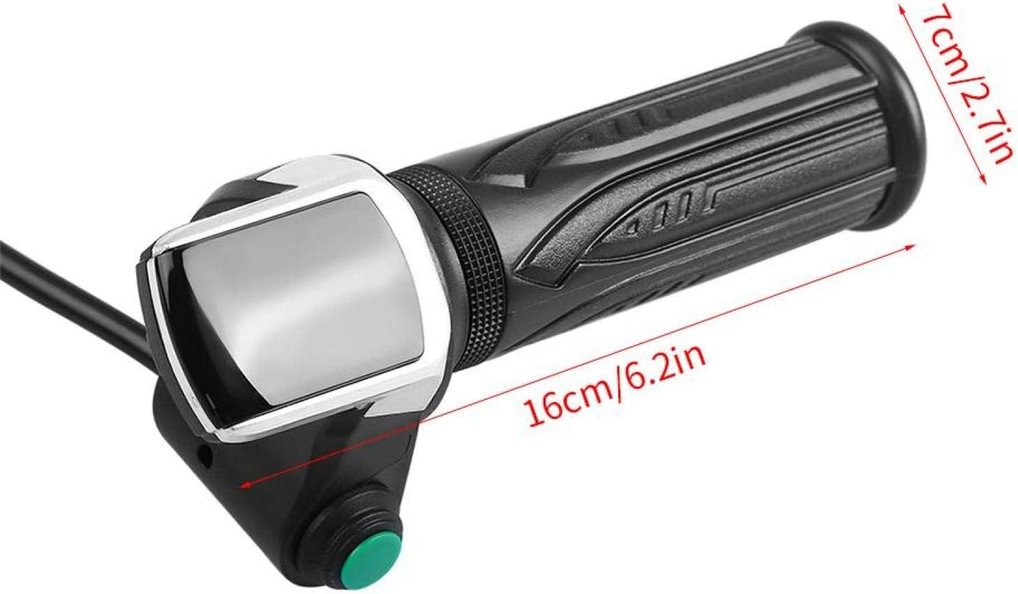 OUKENS Electric Scooter Throttle Grip, 1 Pair Waterproof LCD Display Throttle Handlebar Grip for Electric Car Bike Scooter