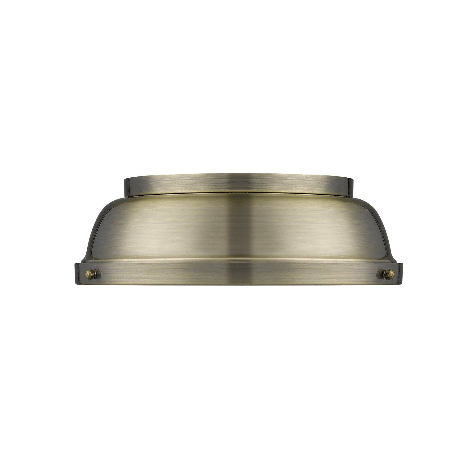 Golden Lighting Duncan 3602-14 AB Flush Mount Light Aged Brass