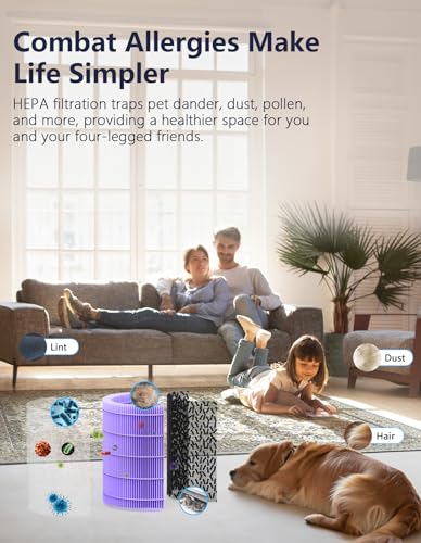 Dayette Pet Air Purifiers for Allergies for Home Large Room