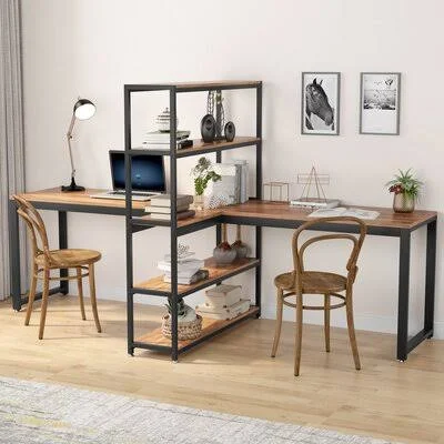 2 Person Workstation Reversible Desk Inbox Zero