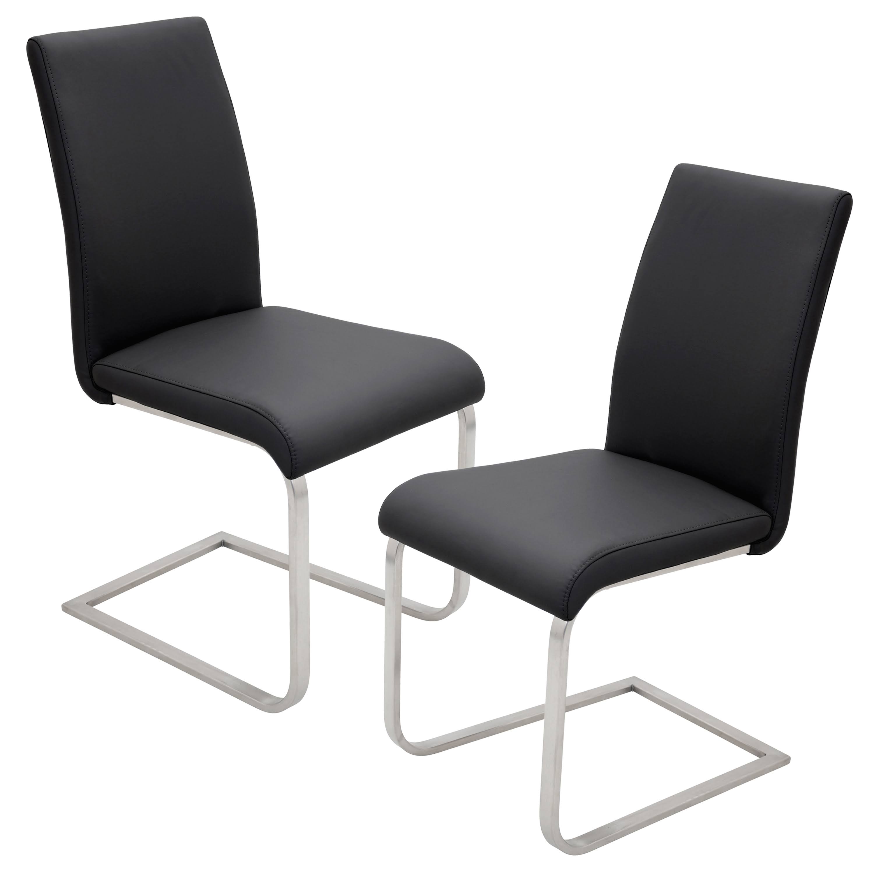 LumiSource Foster Dining Chair - Set of 2 - Black
