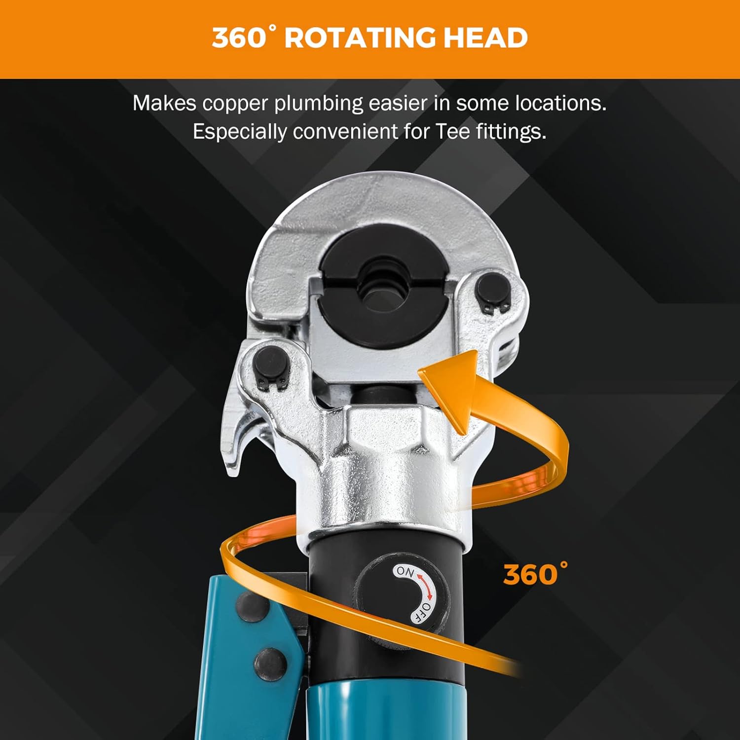 BEAMNOVA Hydraulic Copper Pipe Crimper Tool Set, 1/2, 3/4, 1 inch Dies Jaw, Universal Hand Press Copper Tube Crimping Pliers Kit with Storage Case