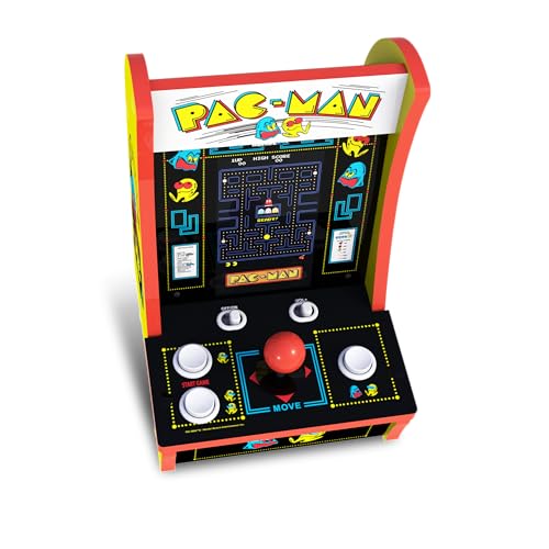 Arcade1Up PAC-Man Countercade 3 Classic Games, Retro Console with 7-inch Screen, Table-top Video Game for Game Room