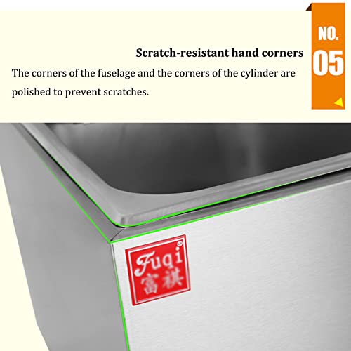 Commercial Restaurant Professional Gas Fryer, Stainless Steel Tabletop Single-cylinder/double-cylinder Propane Deep Fryer, Outdoor Stove Cooking Table with Frying Basket, Fried Chicken and Fish